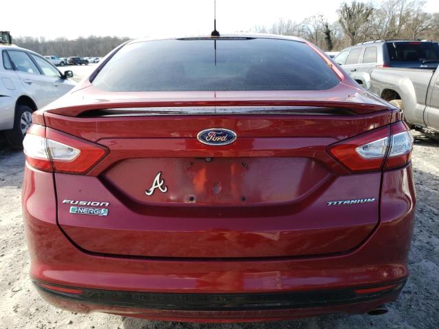 3FA6P0SU0GR238131 - 2016 FORD FUSION TITANIUM PHEV RED photo 6