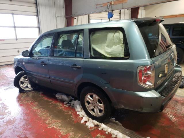 2HKYF18136H505689 - 2006 HONDA PILOT LX BLUE photo 2