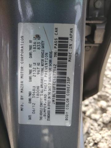 JM1BL1UF1C1677142 - 2012 MAZDA 3 I SILVER photo 12