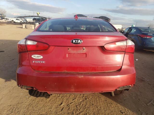 KNAFX4A65E5218152 - 2014 KIA FORTE LX RED photo 6