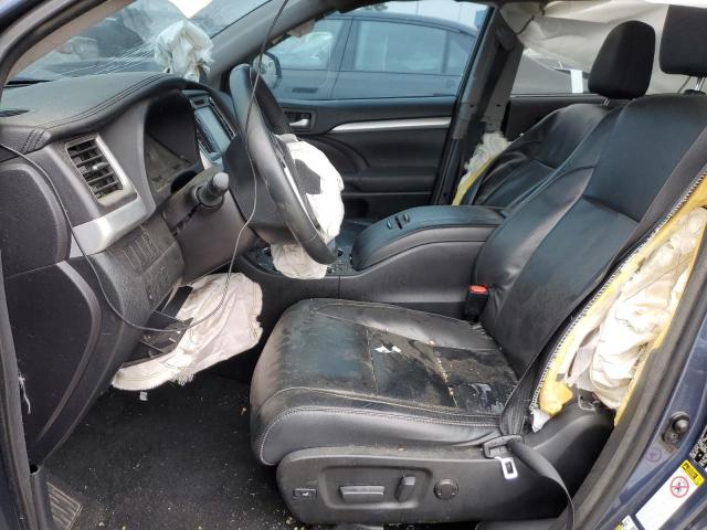 5TDJKRFH3FS221937 - 2015 TOYOTA HIGHLANDER XLE BLUE photo 7