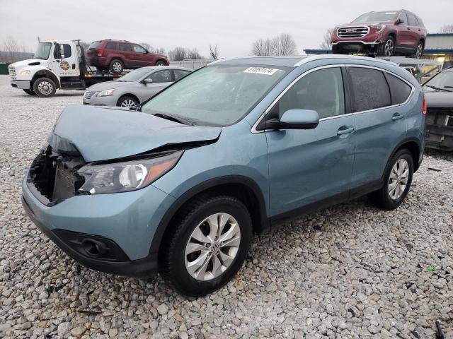 2HKRM4H78EH690837 - 2014 HONDA CR-V EXL TURQUOISE photo 1