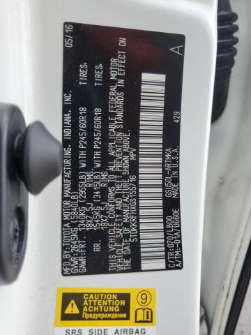 5TDKKRFHXGS155716 - 2016 TOYOTA HIGHLANDER XLE 白色 照片 14