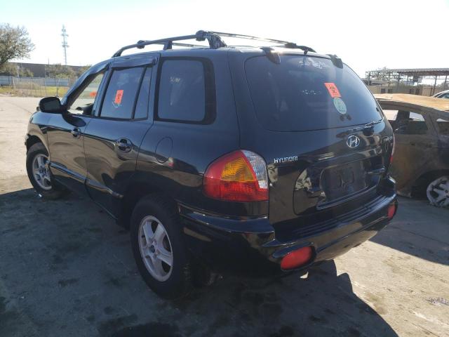 KM8SC13D72U249696 - 2002 HYUNDAI SANTA FE GLS BLACK photo 2