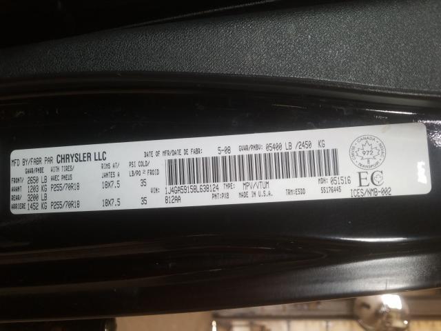 1J4GA59158L638124 - 2008 JEEP WRANGLER UNLIMITED SAHARA  ფოტო 10