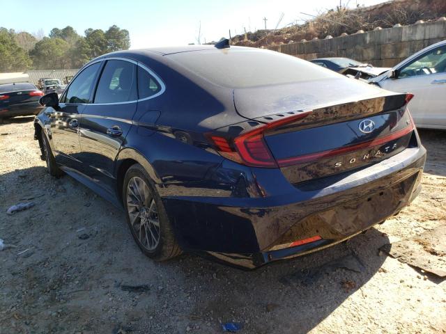 5NPEJ4J22LH003841 - 2020 HYUNDAI SONATA SEL PLUS BLUE photo 3