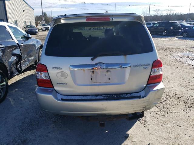 JTEEW21A060013178 - 2006 TOYOTA HIGHLANDER HYBRID SILVER photo 6