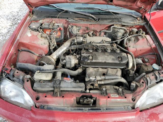 1HGEG8546SL033938 - 1995 HONDA CIVIC DX RED photo 11