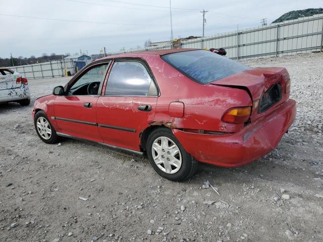 1HGEG8546SL033938 - 1995 HONDA CIVIC DX RED photo 2