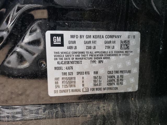 KL4CJESB7KB729572 - 2019 BUICK ENCORE PREFERRED BLACK photo 13