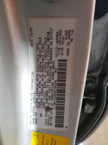 JTJGF10U030156336 - 2003 LEXUS RX 300 SILVER photo 13