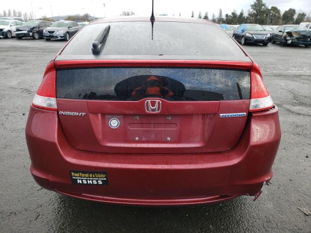 JHMZE2H58AS004905 - 2010 HONDA INSIGHT LX RED photo 6