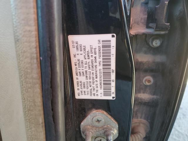 1HGCM56307A212273 - 2007 HONDA ACCORD SE BLACK photo 12