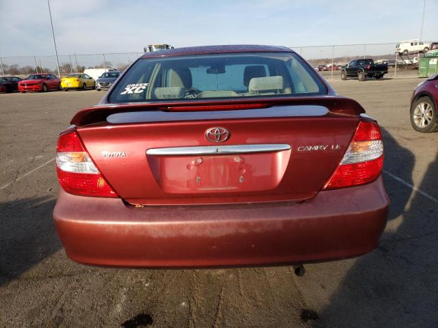 4T1BE32K03U188439 - 2003 TOYOTA CAMRY LE RED photo 6