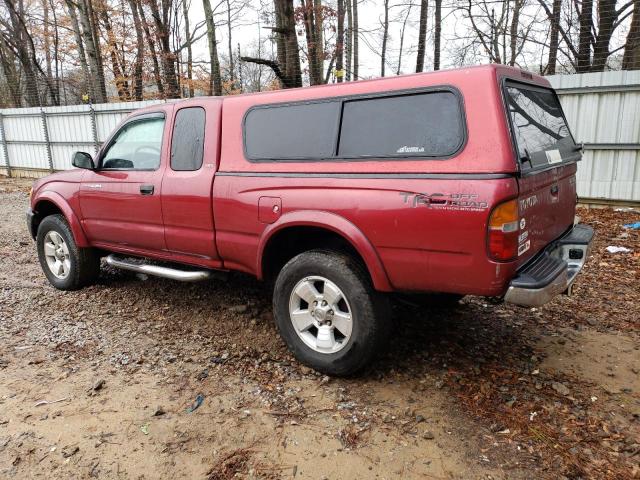 4TASN92N1XZ453164 - 1999 TOYOTA TACOMA XTRACAB PRERUNNER წითელი ფოტო 2
