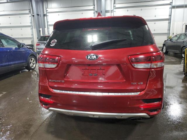 5XYPKDA52GG041857 - 2016 KIA SORENTO SX RED photo 6