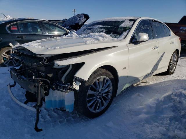 JN1EV7AR2JM432440 - 2018 INFINITI Q50 LUXE WHITE photo 1