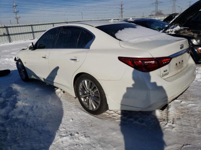 JN1EV7AR2JM432440 - 2018 INFINITI Q50 LUXE WHITE photo 2