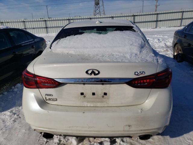 JN1EV7AR2JM432440 - 2018 INFINITI Q50 LUXE WHITE photo 6