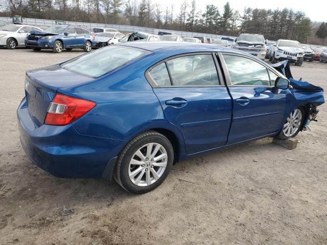 19XFB2F89CE341597 - 2012 HONDA CIVIC EX BLUE photo 3