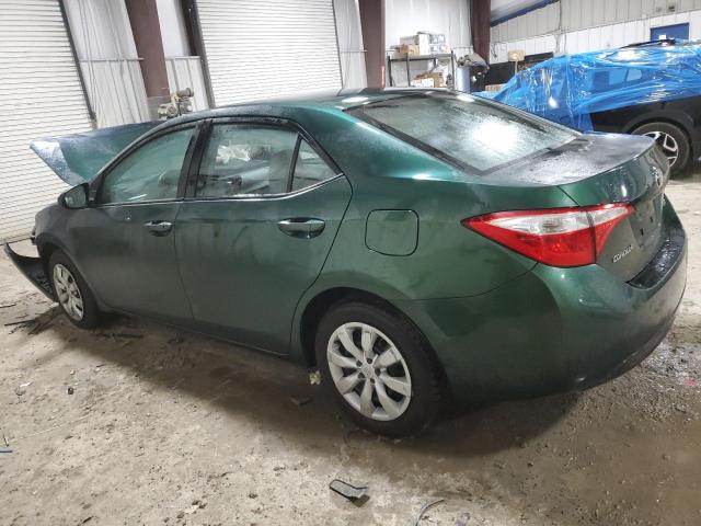 2T1BURHE9EC007169 - 2014 TOYOTA COROLLA L GREEN photo 2