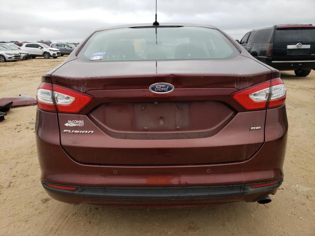 3FA6P0H7XGR271946 - 2016 FORD FUSION SE BURGUNDY photo 6