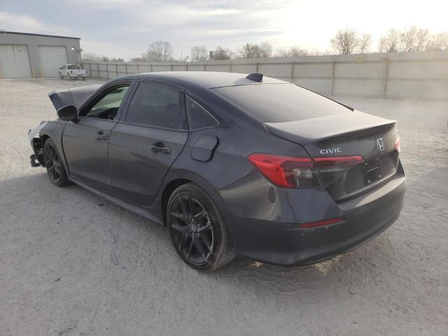 2HGFE2F55PH502651 - 2023 HONDA CIVIC SPORT GRAY photo 2