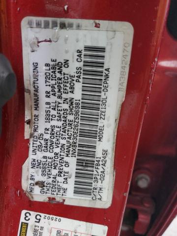 1NXBR30E26Z596981 - 2006 TOYOTA COROLLA CE RED photo 12