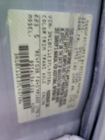 3N1BC11E37L437586 - 2007 NISSAN VERSA S SILVER photo 12