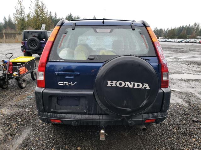 JHLRD78553C021341 - 2003 HONDA CR-V LX BLUE photo 6