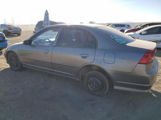 2HGES16645H548850 - 2005 HONDA CIVIC LX GRAY photo 2