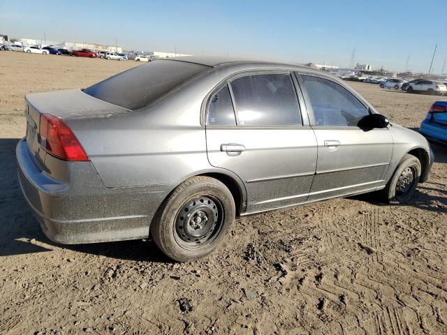 2HGES16645H548850 - 2005 HONDA CIVIC LX GRAY photo 3