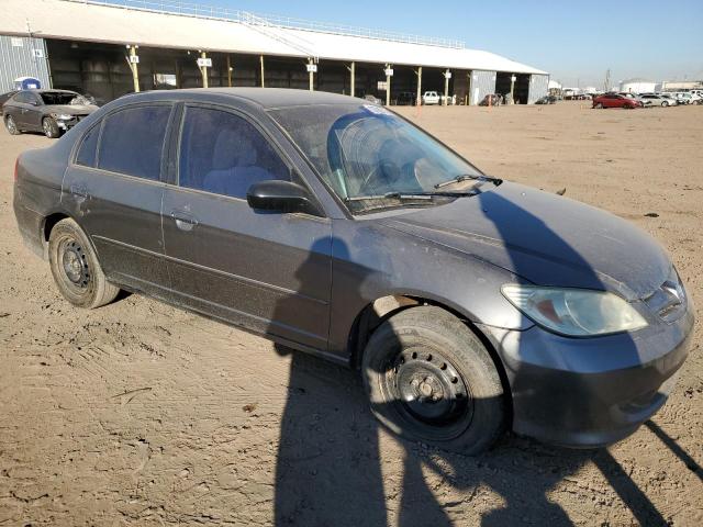 2HGES16645H548850 - 2005 HONDA CIVIC LX GRAY photo 4