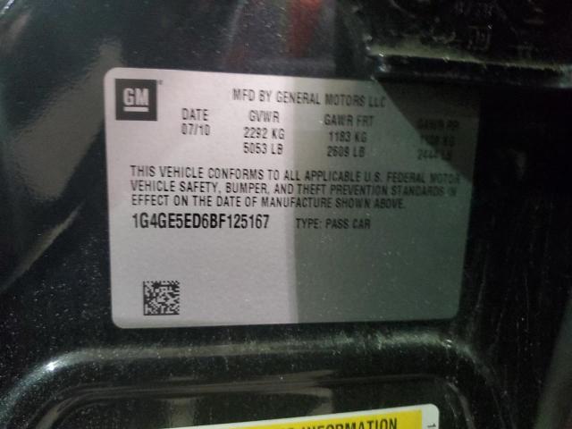 1G4GE5ED6BF125167 - 2011 BUICK LACROSSE CXS 黑色 照片 13