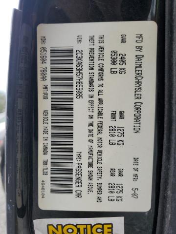 2C3KA63H57H855085 - 2007 CHRYSLER 300C BLACK photo 13