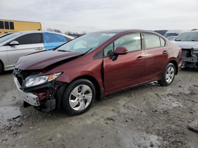 19XFB2F52DE072026 - 2013 HONDA CIVIC LX BURGUNDY photo 1