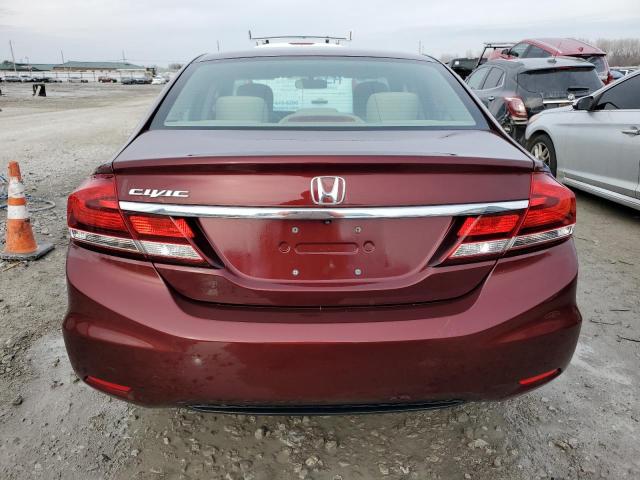 19XFB2F52DE072026 - 2013 HONDA CIVIC LX BURGUNDY photo 6