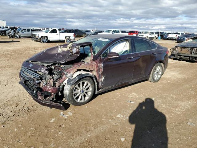 3FA6P0HD8HR115783 - 2017 FORD FUSION SE BURGUNDY photo 1