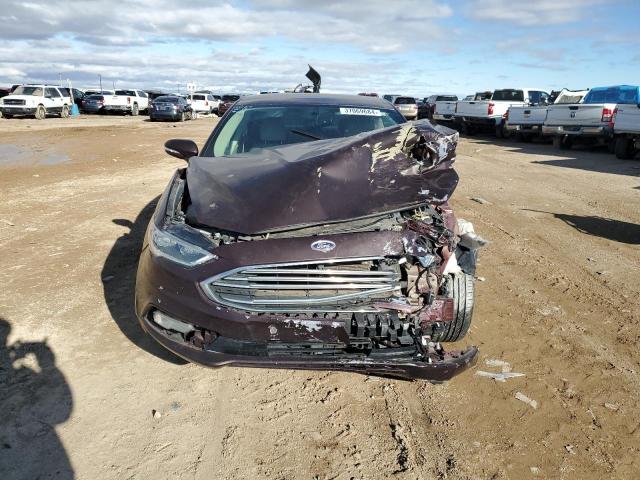 3FA6P0HD8HR115783 - 2017 FORD FUSION SE BURGUNDY photo 5