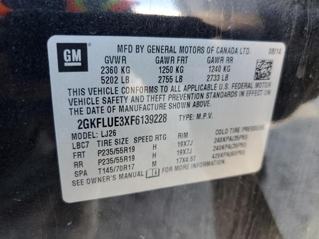 2GKFLUE3XF6139228 - 2015 GMC TERRAIN DENALI BLACK photo 13