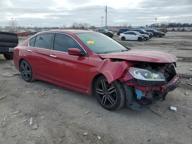 1HGCR2E55GA075382 - 2016 HONDA ACCORD SPORT RED photo 4