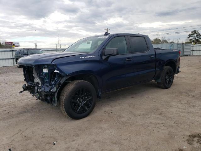 1GCPDBEKXNZ597587 - 2022 CHEVROLET SILVERADO K1500 CUSTOM BLUE photo 1