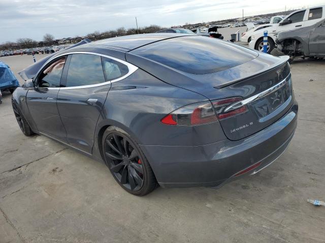 5YJSA1E44FF114701 - 2015 TESLA MODEL S GRAY photo 2