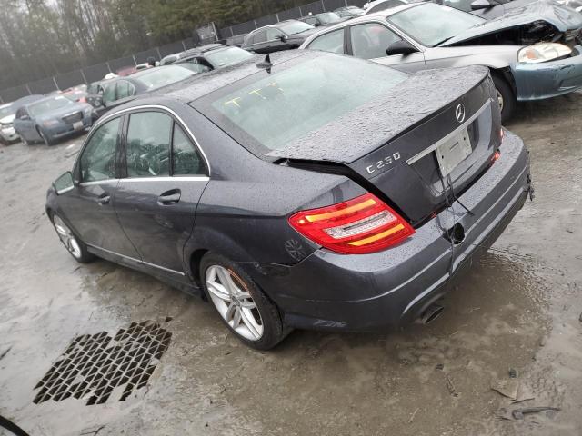 WDDGF4HB7DR274104 - 2013 MERCEDES-BENZ C 250 GRAY photo 2