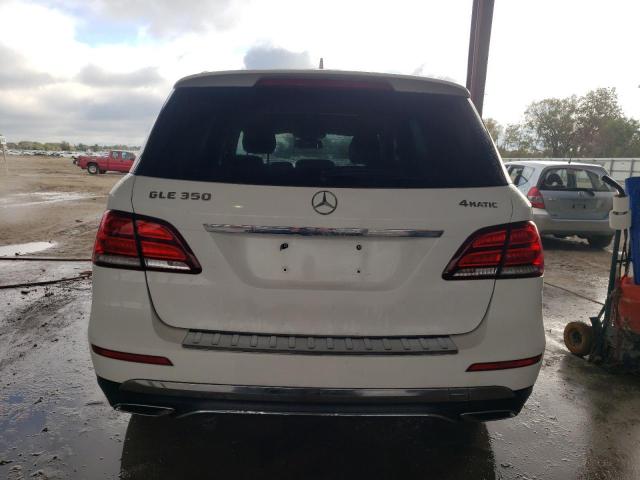 4JGDA5HB9GA796118 - 2016 MERCEDES-BENZ GLE 350 4MATIC WHITE photo 6