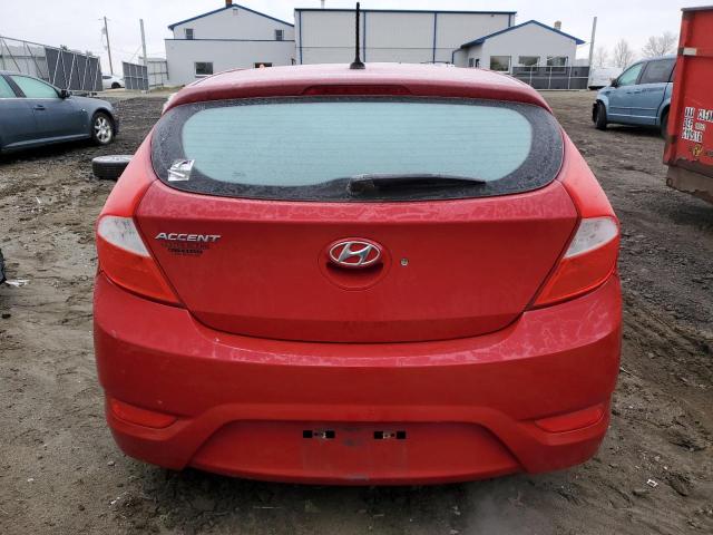 KMHCT5AE5EU189624 - 2014 HYUNDAI ACCENT GLS RED photo 6