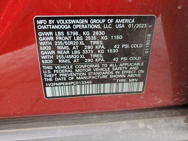 1V2FMPE84PC013346 - 2023 VOLKSWAGEN ID.4 PRO S წითელი ფოტო 12