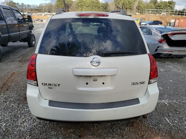 5N1BV28U36N116118 - 2006 NISSAN QUEST S WHITE photo 6