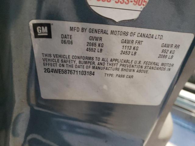 2G4WE587671103184 - 2007 BUICK LACROSSE CXS 蓝色 照片 12