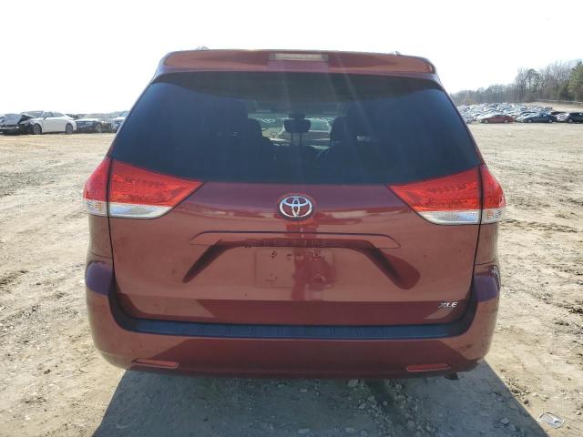 5TDYK3DC1CS228724 - 2012 TOYOTA SIENNA XLE RED photo 6